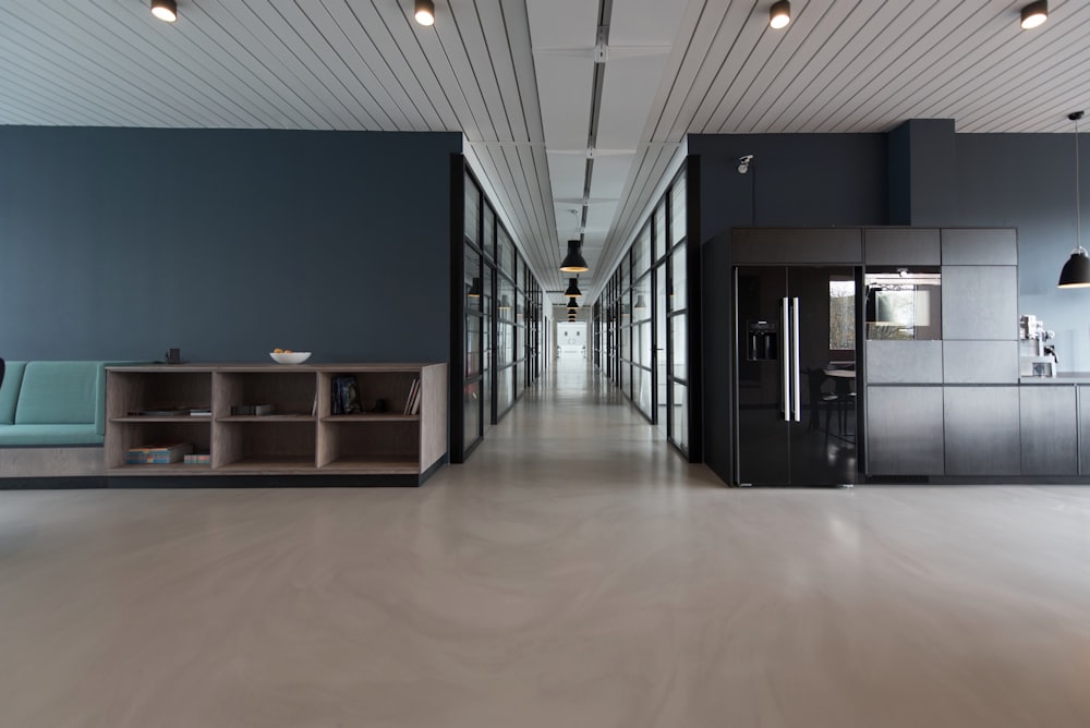 Empty studio corridor